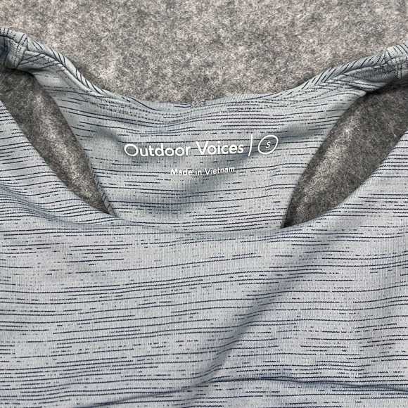 Outdoor Voices Gray Move Free Racerback Crop Tank Bra Top Women's Size‎ Small - Picture 2 of 5